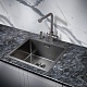 Milacio Мойка кухонная Denia 48 Steel вороненая сталь – фотография-12