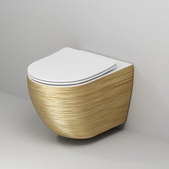 Grossman Унитаз подвесной Color GR-4411GWS золото – фотография-5