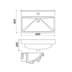 Mixline Тумба с раковиной Лайн 60 1 ящик белая раковина Fest 60 – фотография-4