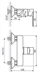 Excellent Смеситель для душа GLAD ARAC.1108CR хром – фотография-2