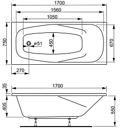 Vagnerplast Акриловая ванна Aronia 170x75 – фотография-2