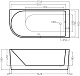 Esbano Акриловая ванна Afina 170x80 L – картинка-6