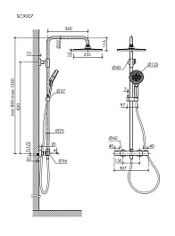 Sancos Душевая система Etna с термостатом хром SC9007CH – фотография-2