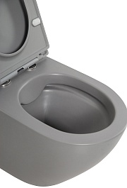 BelBagno Унитаз подвесной Colorato BB062CHR-GR безободковый – фотография-7