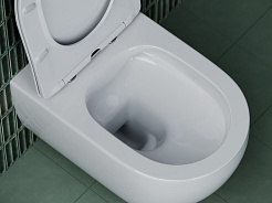 Ceramicanova Подвесной унитаз Long Rimless CN3015 белый – фотография-2