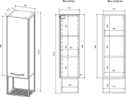 Sanflor Пенал Бруклин R бетон пайн, экзотик – фотография-4