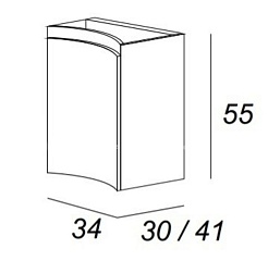 Cezares Тумба с раковиной Vague 140 bianco lucido – фотография-9