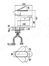 D&K Смеситель "Durer Bayern DA1252101" для раковины – фотография-2