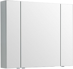 Aquanet Зеркальный шкаф Алвита New 90 серый матовый – фотография-1
