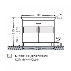 СанТа Мебель для ванной Дублин 80 – фотография-2