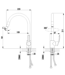 Lemark Смеситель "plus Strike LM1105C" для кухонной мойки – фотография-2