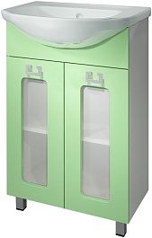 Какса-а Тумба с раковиной "Витраж-Цвет 55" фисташка – фотография-1
