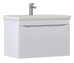 Vigo Тумба под раковину Grani 80 1 ящик подвесная белая – фотография-1