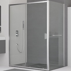 RGW Душевой уголок Classic CL-48-1 (CL-14 + Z-060-1) 160x80 профиль хром стекло прозрачное – фотография-1
