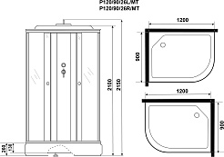 Niagara Душевая кабина Promo P120/90/26L/MT – фотография-12