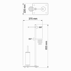 WasserKRAFT Комбинированная напольная стойка "K-1264" – фотография-5