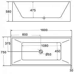 BelBagno Акриловая ванна BB56-1600 – фотография-3