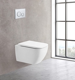 BelBagno Унитаз подвесной Alpina BB10100CHR/SC безободковый с сиденьем – фотография-6