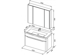 Aquanet Комплект мебели София 105 белый – фотография-4