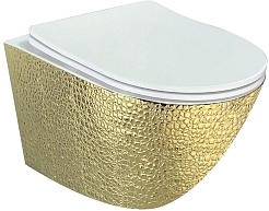 Esbano Унитаз Teruel подвесной безободковый золотой – фотография-2