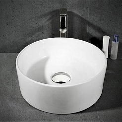 Teymi Раковина накладная в ванную Lina D41 белая T50105 – фотография-5