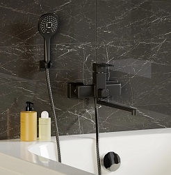 Mixline Смеситель для ванны и раковины 35k ML34-02 "Solo Black" чёрный – фотография-4