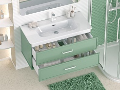 Brevita Мебель для ванной Verde 100 подвесная зеленая – фотография-4
