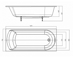 Aquatek Акриловая ванна Ника 160x75 – фотография-4