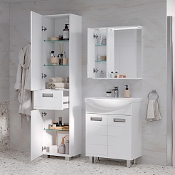 Volna Зеркальный шкаф Joli 60 L белый – фотография-9