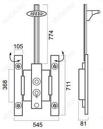Am.Pm Душевая панель "Bourgeois 1" – фотография-6
