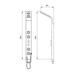 Excellent Душевая панель OMEGA с термостатом – фотография-2