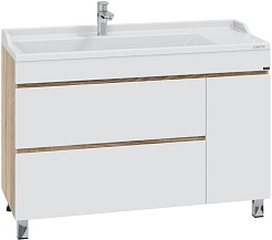 СанТа Мебель для ванной Марс 120 белая/янтарное дерево – фотография-4