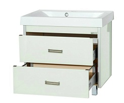 Misty Тумба с раковиной Джулия QVATRO 105 белая White – фотография-2