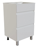 Mixline Тумба под раковину Брикс 50 белая 2 ящика (РАЗБОР)