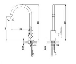 Lemark Смеситель "Mars LM3505C" для кухонной мойки – фотография-2