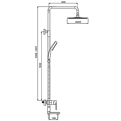 Gappo Душевая стойка G99-20 G2499-20 сатин – фотография-2