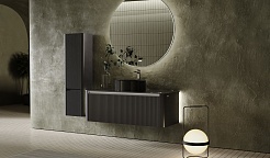 Jorno Шкаф пенал Lumino 34/120 антрацит Lum.04.120/P/A/JR – фотография-2