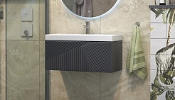 Velvex Тумба с раковиной Edge 70.1Y графит – фотография-2