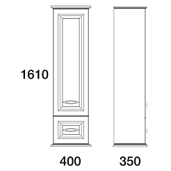  Пенал для ванной Mero белый – фотография-5