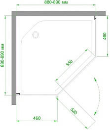 Royal Bath Душевой уголок RB 90TR-C-CH 90х90х185 – фотография-9