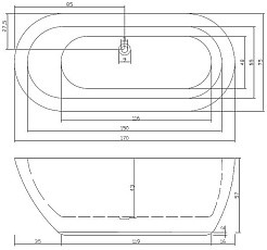 Ceruttispa Акриловая ванна Como 170x75 СТ7386 – фотография-7