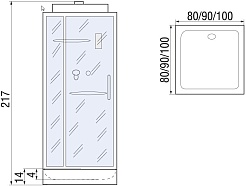 River Душевая кабина TANA 90*90*15 – фотография-19