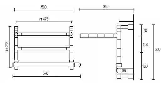 Margaroli Полотенцесушитель Sereno 592 хром – фотография-2
