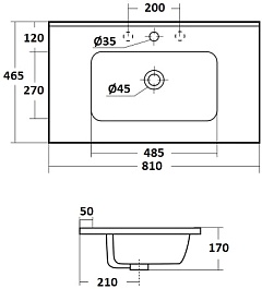 Parly Тумба с раковиной Gill 80 цементно-серый – фотография-9