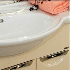 Misty Тумба с раковиной "Жасмин 76" бежевая – фотография-3