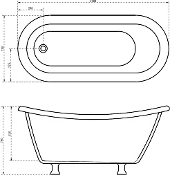 ABBER Акриловая ванна AB9293 170x75 – фотография-4