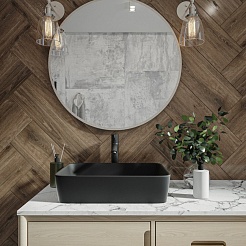 Teymi Накладная мебельная раковина Helmi 50 чёрный матовый T50293 – фотография-5