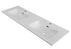 BelBagno Тумба с раковиной Kraft 140 подвесная 4 ящика Rovere Galifax Bianco двойная раковина – фотография-12