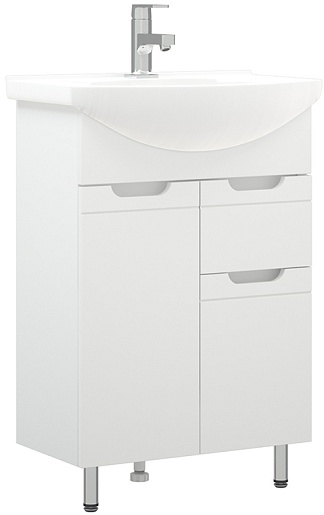 Corozo Тумба с раковиной Лея 60 Z1 белая – фото-1