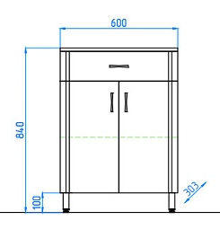 Style Line Тумба напольная ТН 600 – фотография-3